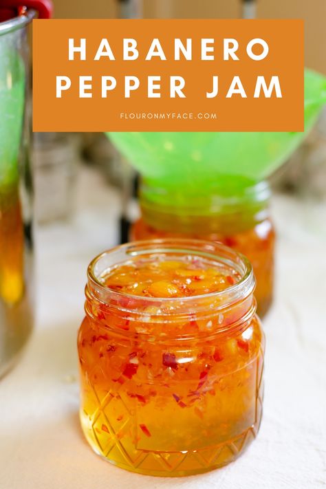 Habanero Pepper jam is the best hot pepper jelly you can make. It is delicious with cream cheese or crackers. It can also be served with grilled chicken or fish. Habanero Pepper Jelly Recipe, Habanero Jelly Recipe, Fish Recipes Grilled, Apricot Jelly, Habanero Recipes, Habanero Jelly, Whole Fish Recipes, Hot Pepper Recipes, Pepper Jam