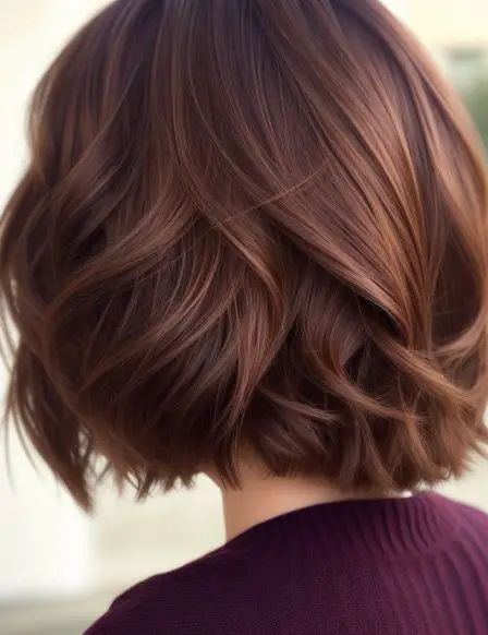 2023 Brunette Hair Trends For Women, Winter Brunette Hair Color Short, Hair Colour Ideas For Brunettes Short, Short Hair Color Asian, Short Hair Colour Ideas 2023, Reddish Brown Hair Light, Short Hair Colour Ideas For Brown Skin, Reddish Brown Hair Short, Hair Color 2023 Fall