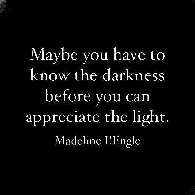 Maybe you have to know the darkness before you can appreciate the light Follow You Into The Dark, Find The Light In The Darkness, Beauty In The Darkness, Without Darkness There Is No Light, What’s Done In The Dark Will Come To Light, Resonating Quotes, Gray Quotes, Lotr Aesthetic, Black Slime