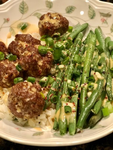 Mock Hello Fresh Recipes, Firecracker Meatballs Beef, Fire Cracker Meatballs Hello Fresh, Hello Fresh Firecracker Meatballs Recipe, Hello Fresh Chicken Recipes Cards, Hello Fresh Ground Pork Recipes, Firecracker Meatballs Hello Fresh, Easy Hello Fresh Recipes, Hello Fresh Copycat Recipes