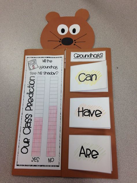 Groundhog Day interactive booklet! Groundhog Day First Grade, February Lesson Plan, Ground Hogs, Groundhogs Day, February Themes, History Lessons For Kids, Winter Lesson Plan, February Lessons, Groundhog Day Activities