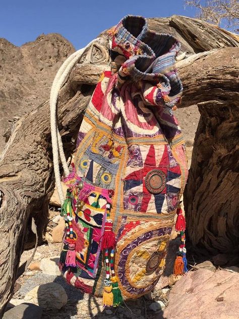 DERVISH Hippie Bohemian Vintage Banjara Tote Sack Overnight Traveling Yoga Festival Hand Embroidered Yoga Festival, Asian Textiles, Beautiful Crafts, Spirit Clothing, Jean Purse, Kente Cloth, Bohemian Bags, Bag Art, Textile Arts