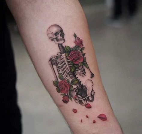 Floral Skeleton Tattoo, Bang Bang Tattoo, Skull Tattoo Flowers, Anatomy Tattoo, Wrist Tattoo Designs, Floral Skeleton, Skeleton Tattoo, Skeleton Tattoos, House Chores