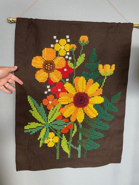 Swedish Cross Stitch, Embroidered Decor, Scandinavian Wall Hanging, Cross Stitch Wall Hanging, Scandinavian Curtains, Cross Stitch Boarders, Colourful Cross Stitch, Scandinavian Rug, Scandinavian Wall