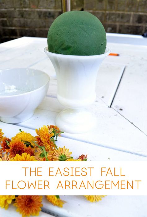 fall flower arrangement | easy fall decor | fall flowers | how to make a flower arrangement How To Make Fall Floral Arrangements, Easy Fall Flower Arrangements, Cheap Flower Arrangements, Small Craft Rooms, Easy Crafts To Sell, Diy Wedding Reception, Easy Fall Decor, Fall Flower Arrangements, Easy Paper Flowers