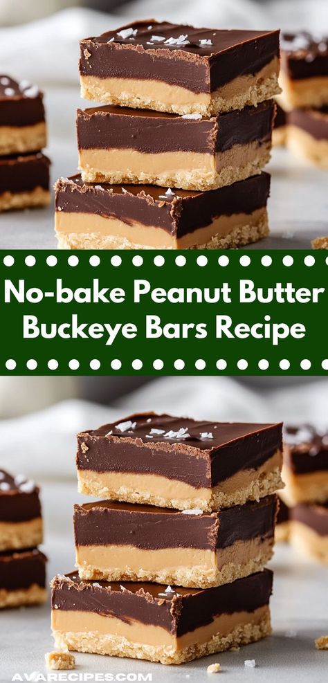 Discover a delightful way to satisfy your sweet tooth! These No-bake Peanut Butter Buckeye Bars offer a creamy, indulgent flavor that’s perfect for gatherings. They’re an easy dessert recipe the whole family can help make. Buckeye Bars Recipe, Buckeye Bars, Peanut Butter Buckeyes, Salty Treats, Peanut Butter Filling, Easy To Make Desserts, Melting Chocolate Chips, Chocolate Topping, Bars Recipe