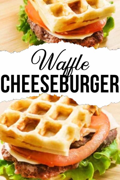 Waffle Burger Recipes, Waffle Burgers, Waffle Burger, Breakfast Burgers, Mini Waffle Recipe, Waffle Biscuits, Waffle Iron Recipes, State Fair Food, Waffle Maker Recipes