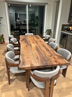 Tree Dining Room Table, Log Dining Table And Chairs, All Wood Dining Table And Chairs, Live Oak Table Dining Rooms, Dining Room Table Organic Modern, Custom Dinner Table, Dining Table Oak Modern, Full Wood Dining Table, Dining Table Six Seater