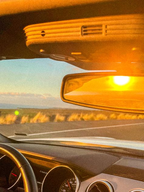 Yellow Country Aesthetic, Yellow Sunrise Aesthetic, Yellow Travel Aesthetic, Sunshine Personality Aesthetic, Yellow Car Aesthetic, Driving Sunset, Sunlight Aesthetic, Sunshine Aesthetic, Yellow Sunrise