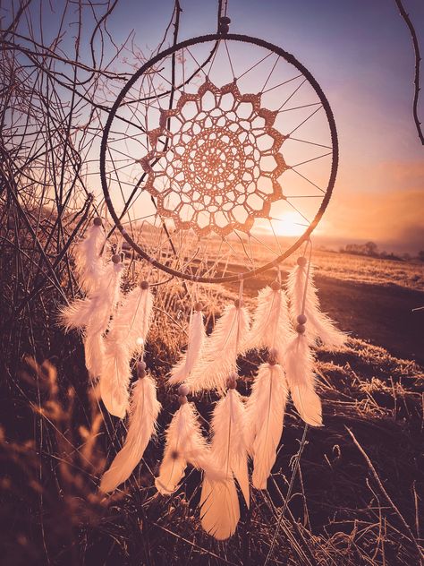 Boho Dream Catcher, Beautiful Dream Catchers, Dream Catcher White, Handmade Dreamcatcher, Dream Catcher Boho, Beautiful Eye, The Circle, Nature Decor, Metal Ring