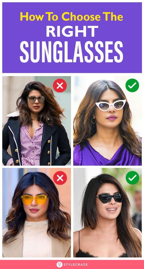 How To Choose The Right Sunglasses For Your Face Shape: When you pick a pair ofsunglasses, it’s necessary to match the shape of the sunglasses with what’s suitable for your face so that you can accentuate your look positively. A wrong pair of sunglasses can make you look funny and you definitely don’t want that kind of embarrassment, do you? #Tips #Tricks Hairstyles For Thinning Hair, Sunglasses For Your Face Shape, Round Face Sunglasses, Circle Face, Types Of Sunglasses, Best Sunglasses, Nerd Fashion, Pin Curls, Square Faces