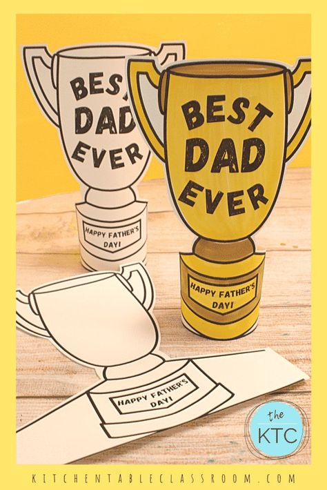 fathers day crafts for kids Dad Trophy Craft, Church Fathers Day Crafts, Trophy Printable, Father's Day Crafts For Kids, Handprint Heart, Trophy Craft, Origami Paper Flowers, Father's Day Craft, Easy Fathers Day Craft