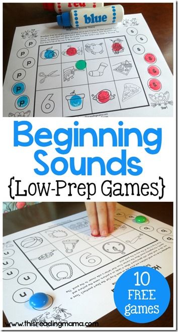 FREE Beginning Sounds Game - no prep activity to help kids in Preschool, Kindergarten, and 1st grade identify beginning sounds. (language arts) Beginning Sounds Games, Home Reading, Alphabet Sounds, Kindergarten Prep, Preschool Literacy, Phonics Kindergarten, Beginning Sounds, Alphabet Preschool, E Mc2