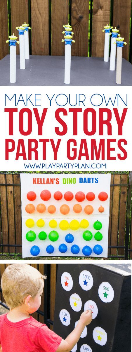 Make your own Toy Story Midway Mania games at home with this fun outdoor games tutorial! With everything from a homemade balloon darts to a punch box, so many fun ideas! Toy Story Birthday Games, Balloon Darts, Box With Balloons, Toy Story Game, Balloon Party Games, Toy Story Crafts, Games At Home, Toy Story Theme, Fun Outdoor Games