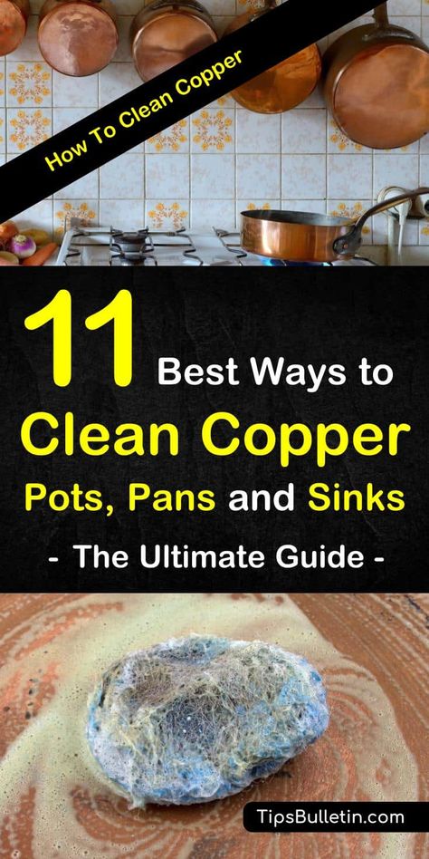 Clean Copper, Clean Baking Pans, How To Clean Copper, Cleaning Painted Walls, Glass Cooktop, Vinegar Cleaning, Deep Cleaning Tips, Copper Pots, Pots Pans