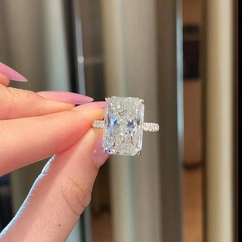 Elongated Radiant Cut Engagement Ring, Elongated Radiant Cut Engagement Rings, Elongated Radiant Cut, Elongated Radiant, Radiant Cut Engagement Ring, Radiant Cut Diamond Ring, Dream Wedding Ring, Radiant Cut Engagement Rings, Cute Engagement Rings