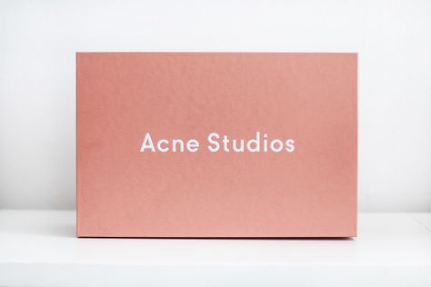 Acne Studios packaging. Acne Packaging, Acne Studios Store, Acne Studio Packaging, Acne Studio Bag Musubi, Acne Brand, Ecommerce Packaging, Pastel Quotes, Aesthetic Grunge Tumblr, Acne Studio