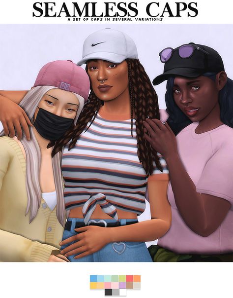 Sims 4 Backwards Hats CC (Guys + Girls) – FandomSpot Backwards Hat, Los Sims 4 Mods, Cc Hats, Sims Stories, Sims 4 Children, Sims 4 Mm Cc, Tumblr Sims 4, Sims 4 Cc Folder, Sims 4 Teen