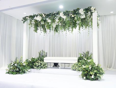 Wedding Dais, Pelamin Nikah, Nikah Decor, Reception Stage Decor, Wedding Archway, Wedding Stage Backdrop, Wedding Background Decoration, Wedding Reception Backdrop, Wedding Reception Design