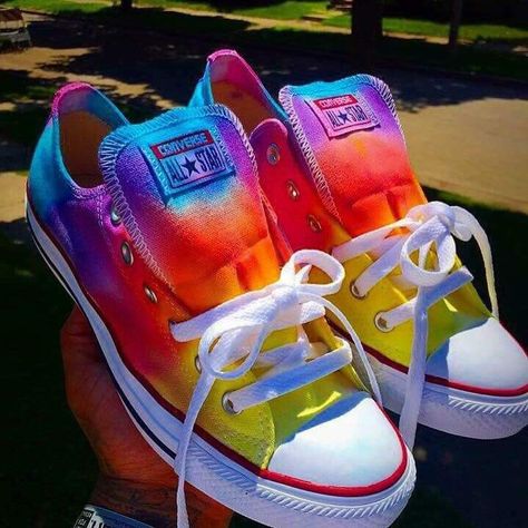 Dye Converse Diy, Dye Converse, Tie Dye Converse, Sharpie Shoes, Sinful Clothing, Diy Tie Dye Designs, Painted Shoes Diy, Tie Dye Shoes, Pride Shoes