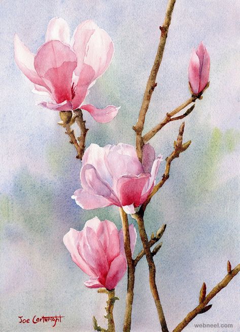 watercolor painting flower Watercolor Paintings Easy, Watercolor Flower Art, Seni Cat Air, 수채화 그림, Watercolor Flowers Paintings, Lukisan Cat Air, Painting Gallery, Beginner Painting, Flower Art Painting