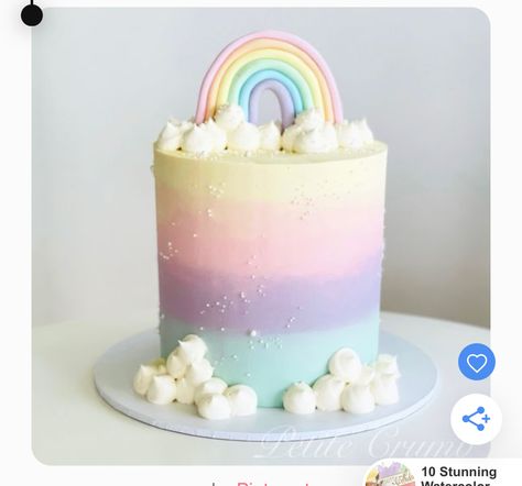 Cake Designs Easy, Rainbow Smash Cakes, Pastel Rainbow Cake, Chocolate Oreo Cake, Rainbow First Birthday, Chocolate Cake Designs, Pastel Birthday, Rainbow Birthday Cake, Pastel Cakes