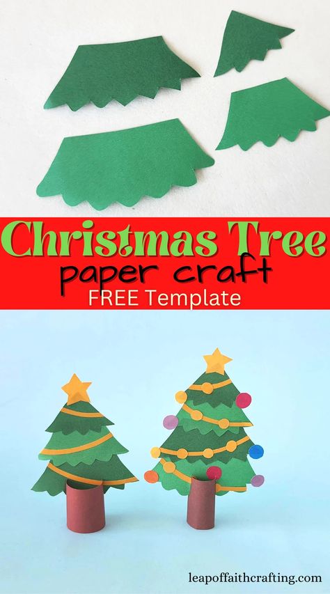 Kids Christmas Tree Crafts, Christmas Tree Construction Paper, Construction Paper Christmas Tree, Diy Christmas Tree Paper, Crafts For Kids Printable, Paper Christmas Tree Craft, Christmas Tree Crafts For Kids, Zoo Enrichment, Christmas Tree Paper Craft