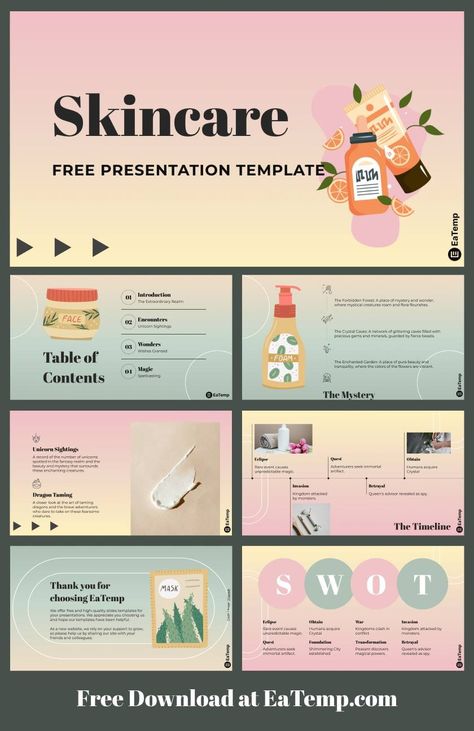 Skincare 13 Presentation Example, Green Skincare, Google Slides Theme, Aesthetic Template, Google Slides Themes, Template Google, Slides Template, Presentation Template Free, Powerpoint Presentation Templates