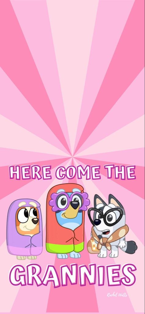 Bluey Cartoon Wallpaper Ipad, Bluey Mum Wallpaper, Bluey Grannies Muffin, Bluey Bingo Granny, Kid Ipad Wallpaper, Bluey Show Wallpaper Iphone, Bluey Cartoon Lockscreen, Cute Bluey Wallpaper, Bluey Fan Art Wallpaper