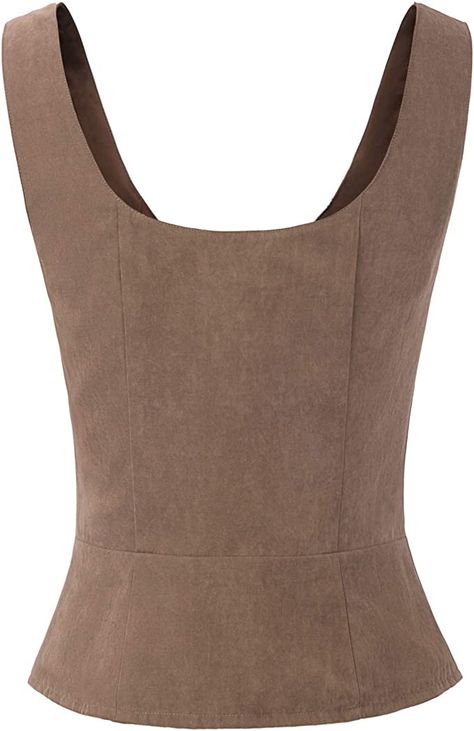 Amazon.com: Womens Peasant Costume Vest Waistcoat Renaissance Bodice Cofee M : Clothing, Shoes & Jewelry Rennisance Faire, Rennisance Faire Costumes, Peasant Bodice, High Low Coat, Peasant Costume, Vest Waistcoat, Faux Suede Fabric, Cosplay Costume, Beauty And The Beast