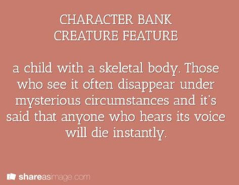 character bank creature feature! Making Characters, Prompt Ideas, Writing Materials, Writing Prompts Romance, Michael James, Character Prompts, Character Bank, Characters Inspiration, Writing Prompts For Writers