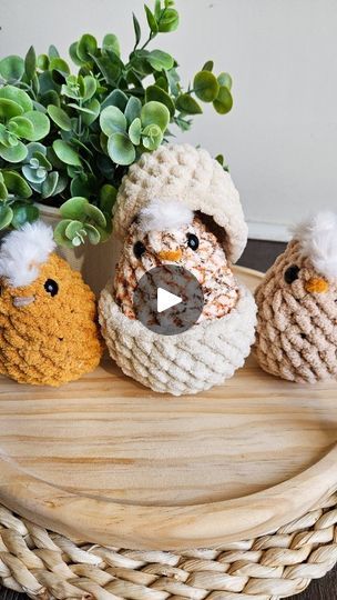 212 reactions · 14 shares | These hatching eggs  🐣❤️🐥 . Ohmygosh, I can't contain the cuteness!! Can't wait to bring these little guys to my market on Saturday. It's definitely feeling like spring here!!  . I've seen so many of the hatching eggs with vibrant colored chicks inside and I've loved them, but I decided to use neutral colors for my chicks in the same colors as my Mabel chickens in case shoppers are looking for matching sets.  . Pattern by @lewieandberg.patterns  . . . #crocheting #instacrocheting #crochetingisfun #crochetingaddict #ilovecrocheting  #happycrocheting #crochetingdreams #crochetingwithlove #crochetingeveryday #crochetingmama  #crochetingismytherapy #nevernotcrocheting #crochetingmakesmehappy #alwayscrocheting #crochetingofinstagram  #crochetings  #ilovecrochetinge Crochet Chicks In Eggs Free Pattern, Colored Chicks, Crochet Chicken, Hatching Eggs, Chicken Eggs, Cant Wait, I Decided, Matching Sets, Neutral Colors