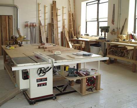 Workshop Layout, Woodworking Shop Layout, Table Saws, Woodworking Box, Woodworking Joinery, Woodworking Joints, Workshop Ideas, Woodworking Table, Shop Layout