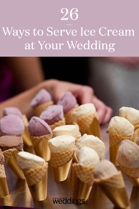 Dessert As Centerpieces Wedding, Serve Ice Cream At Party, How To Serve Ice Cream At A Wedding, Ice Cream Truck For Wedding, Wedding Ice Cream Sandwiches, Ice Cream Wedding Favors, Nontraditional Wedding Dessert, Ice Cream Cake Wedding Cakes, Ice Cream Instead Of Wedding Cake