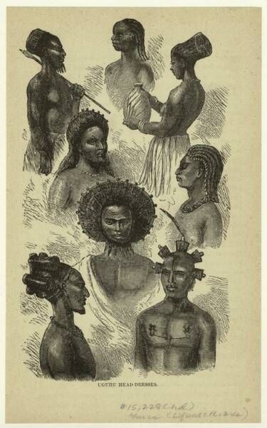 Pre-colonial African hairstyles Black Hair History, Art Sinistre, Afrique Art, History Facts Interesting, Hair Afro, Central Africa, African People, Colour Blocking, Art Africain