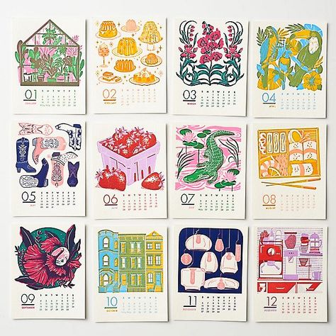 Graphic Design Calendar, Paint Calendar, Calendar Design Inspiration, Diy Desk Calendar, Wall Calendar Design, Creative Calendar, Letterpress Design, 달력 디자인, Unique Calendar