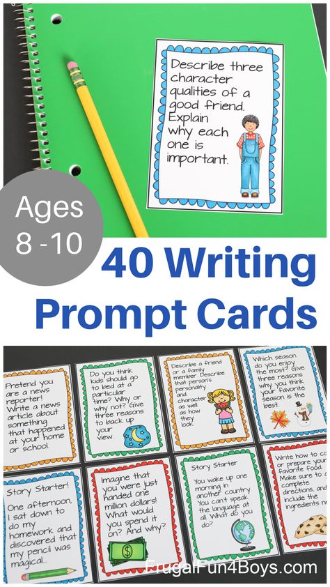 Activities For Third Graders, Writing Ideas For Kids, 3rd Grade Writing Prompts, 5th Grade Writing Prompts, 4th Grade Writing Prompts, Printable Writing Prompts, Summer Writing Prompts, Creative Writing For Kids, Elementary Writing Prompts