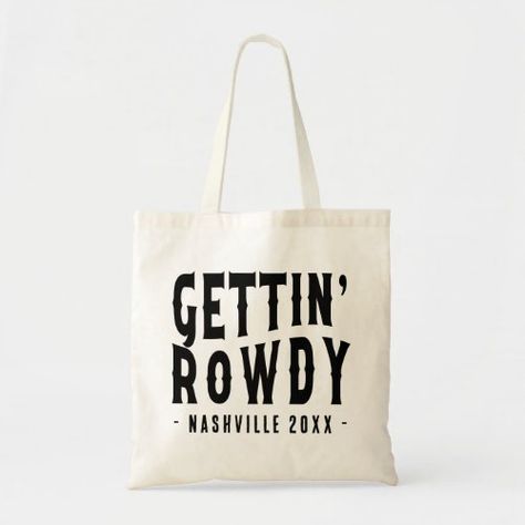 $19.20 | Nashville Bachelorette Party Custom Getting Rowdy | Bachelorette Tote Bags | funny bachelorette, bachelorette party, bachelorette favors, cowgirl bachelorette, rodeo bachelorette, bachelorette gifts, bridal party, bridal shower, team bride, nash bash Bachelorette 2023, Bachelorette Tote Bags, Rodeo Bachelorette, Cowgirl Design, Bachelorette Tote, Bridesmaids Ideas, Nashville Bachelorette Party, Convention Gifts, Nashville Bachelorette