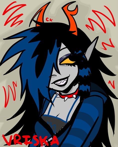 Vriska Homestuck, Homestuck Wallpaper, Homestuck Karkat, Vriska Serket, Grey Alien, Home Stuck, Night Aesthetic, Dear God, Homestuck