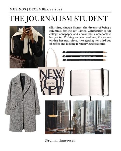 Journalism Student Aesthetic, Female Journalist Aesthetic, Journalist Outfit, Journalist Fashion, College Newspaper, Fashion Journalist, Journalism Major, Journalism School, Fashion Journalism