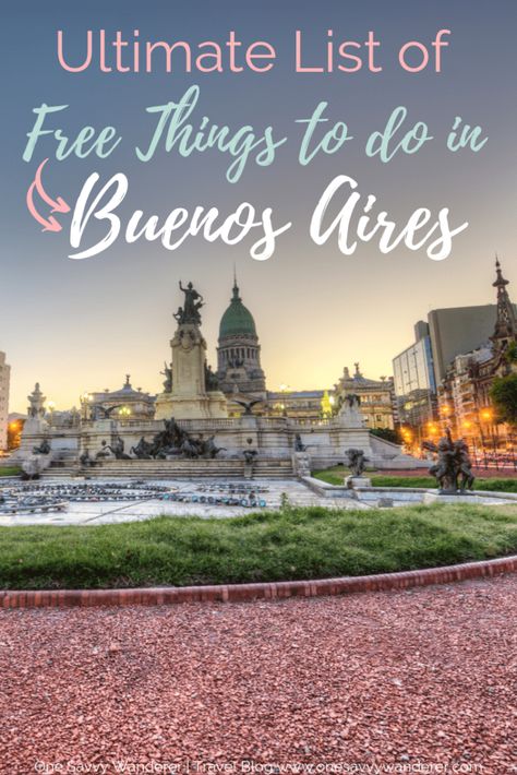 Plan the best memory making trip of a lifetime to Buenos Aires, Argentina. Click thru this pin to see all the travel tips and add these free things to do in Buenos Aires to your bucket list and itinerary. See what favorite free things you want to try, check out the architecture, find some awesome walking tours and see what sites you need to see. Don't miss out on these Buenos Aires tips for your next vacation. #argentina #buenosaires #free #traveltips Buenos Aires Travel, South America Travel Destinations, Visit Argentina, South America Destinations, Overwater Bungalows, Argentina Travel, Unique Hotels, Peru Travel, Travel South