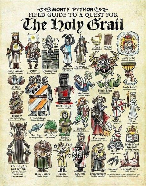 The world seems to be divided into two groups of people... Those that love Monty Python and those that don't. Monty Python Flying Circus, Black Beast, Roi Arthur, Arte Nerd, British Comedy, Monty Python, Blackest Knight, King Arthur, Holy Grail