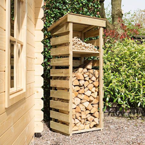 Rowlinson, Natural Timber, Narrow Log Store: Amazon.co.uk: Garden & Outdoors Log Shed, Firewood Storage Outdoor, Outdoor Firewood Rack, Timber Logs, Firewood Shed, Log Store, Wood Store, Firewood Storage, Wooden Log