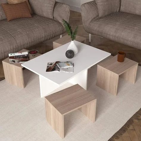 Central Table, Center Table Living Room, Wood Furniture Living Room, Coffee Table Makeover, Wood Table Design, Eclectic Living, Mid Century Modern Coffee Table, Chest Coffee Table, Coffee Table Rectangle