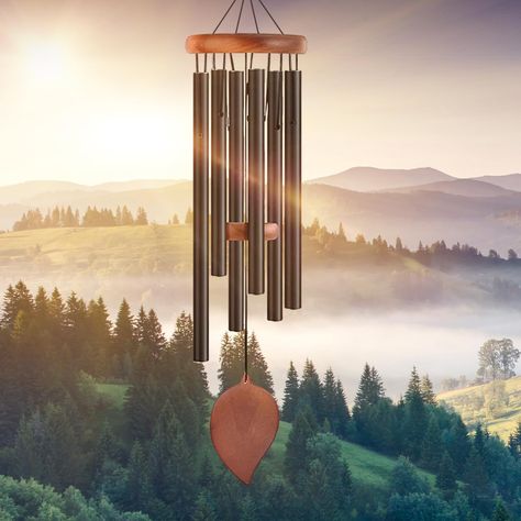 PRICES MAY VARY. Quality Wind Chimes: This wind chime is made of high quality pine wood and comes with six 8.7 to 12.6 inch of waterproof, sturdy and non-corrosive thickened aluminum tubes.Simple style, crisp sound, both indoors and outdoors, blends in well with the environment Meaningful Gifts: Memorial wind chimes is the most creative gift for all kinds of representative festivals, such as Mother's Day, Father's Day, Valentine's Day, anniversaries, birthdays, Christmas and other festivals; mea Outside Home Decor, Artistic Decoration, Wooden Wind Chimes, Wind Catcher, Memorial Wind Chimes, Patio Balcony, Home Decor Garden, Room Deco, Garden Lawn