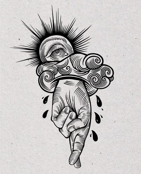 No Ego Tattoo, Engraver Tattoo, Sharp Tattoo Designs, Engraving Tattoo Design, Illustrative Black Work Tattoo, Surrealism Flash Tattoo, Trippy Black And White Tattoos, Surrealism Tattoo Design, Trippy Black And Grey Tattoos