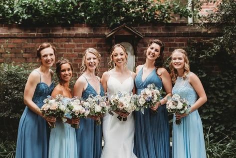 Mismatched Bridesmaid Dresses vs. Matching Bridesmaid Dresses – Kennedy Blue Mix Of Blue Bridesmaid Dresses, Mixed Blue Bridesmaid Dresses, Blue Bridesmaid Dresses Mismatched, Mixed Bridesmaid Dresses, Mismatched Bridesmaid Dresses Blue, Matching Bridesmaids Dresses, Blue Bridesmaid Dresses Short, Mismatched Dresses, Peach Bridesmaid Dresses