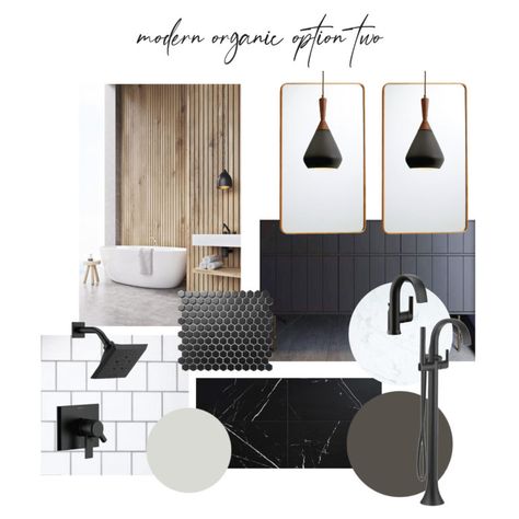 Industrial Modern Master Bath, Diy Modern Bathroom Remodel, Organic Modern Spa Bathroom, Organic Half Bath, Dark Organic Modern Bathroom, Organic Modern Bathroom Tile, Organic Modern Bathroom Mood Board, Organic Modern Half Bath, Organic Modern Master Bath