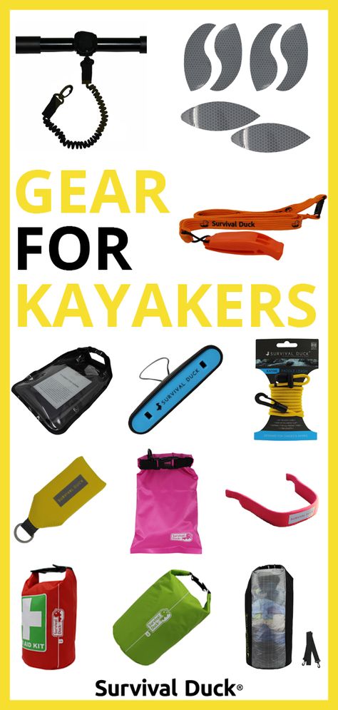 Must Have Kayak Accessories, Kayak Gear Accessories, Kayak Accessories Ideas, Kayaking Accessories, Kayaking Essentials, Kayak Equipment, Kayak For Beginners, Sit On Kayak, First Aid Kits