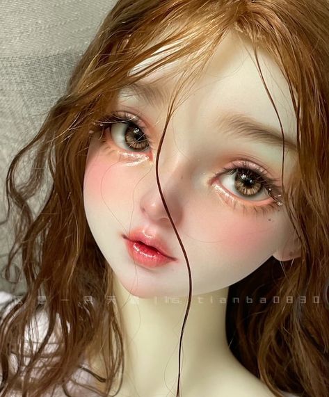 Bjd Faceup, Makeup Layout, Porcelain Doll Makeup, Girly Swag, Bjd Dolls Girls, Anime Makeup, Charmmy Kitty, Doll Aesthetic, Fantasy Art Dolls